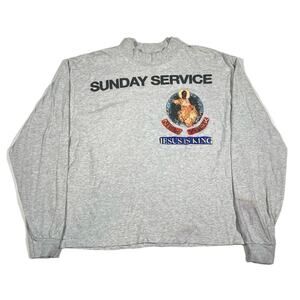 Kanye West Sunday Service New York Long Sleeve Heather Gray Size Large L B14